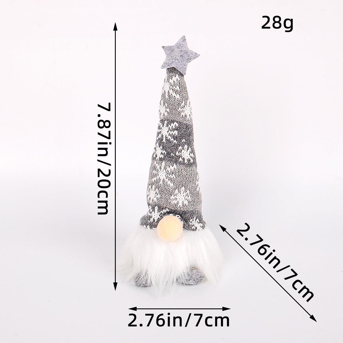 Rudolph Luminous Faceless Dwarf Doll with Light-Up Christmas Sequins Ornament