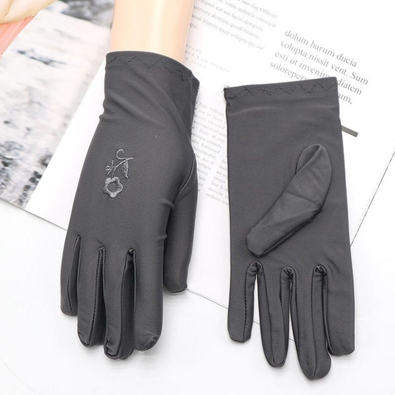 Summer Sunscreen Gloves Women Spring and Autumn Thin Electric Car Riding Etiquette Elastic Jewelry Lace UV Protection