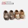 Spring 2026 Kids' Leather Shoes: Soft Sole Non-slip Walking Shoes with Small Doll Decor for Boys and Girls