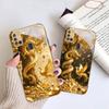 Golden Dragon Coiling For Samsung A 31 32 A33 A34 35 14 A15 13 A16 25 26 50 52 53 54 55 56 70 71 72 73 Golden glass phone case