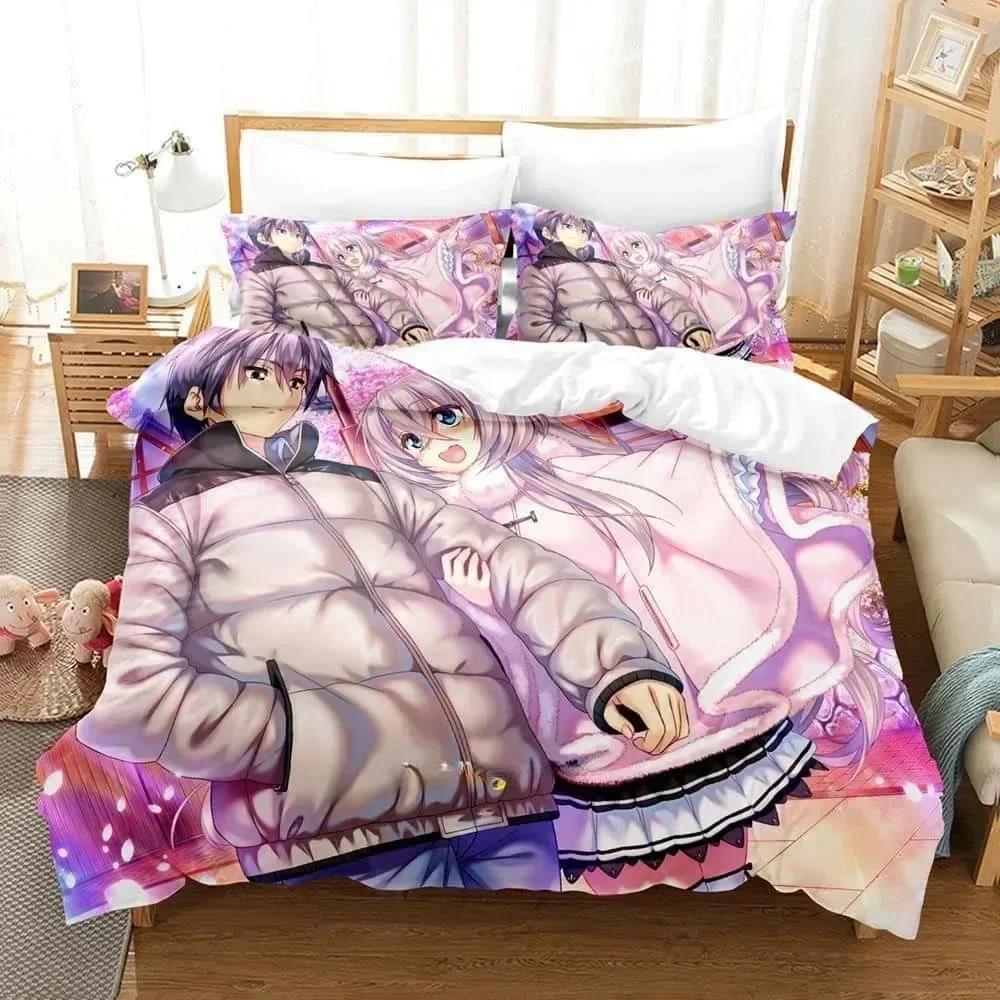 

3D-принт аниме Amakano комплект постельного белья односпальный двуспальный двуспальный двуспальный комплект для взрослых и детей спальня пододеяльник наборы для домашнего текстиля 70x133cm 2pcs