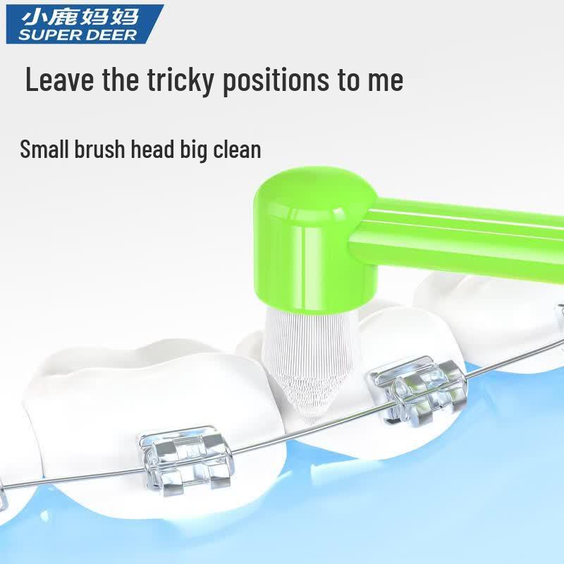 FAWNMUM Single Tuft Orthodontic Soft Toothbrush