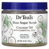 Dr. Teal's, Shea Sugar Scrub, Coconut Oil and Essential Oils, 19 Oz (538 G)