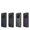 Huawei Enjoy 60X/Nova y91 Carbon Fiber Leather Texture MagSafe Anti-Drop Case with Full Lens Coverage.