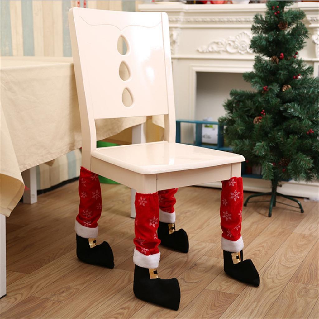 Christmas Decorations, Christmas Table Leg Covers, Christmas Chair Leg Covers, Christmas Wine Bottle Decoration Covers
