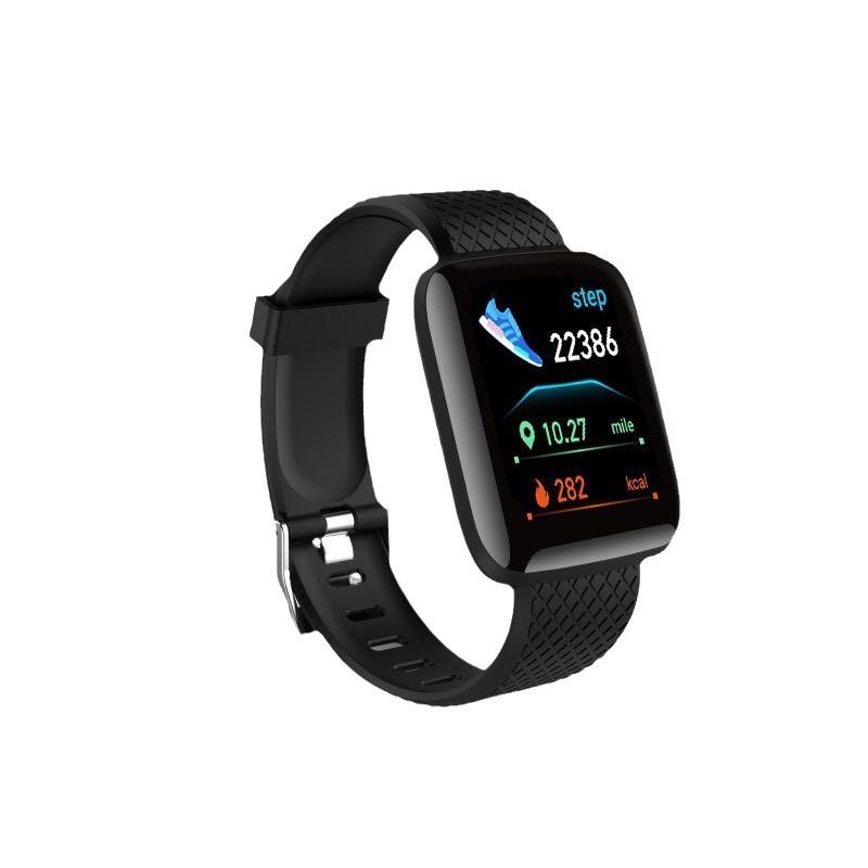 

116Plus Smart Bracelet Крокомір ЧСС Кров яний тиск Погода Музика Контроль Спортивний браслет синій