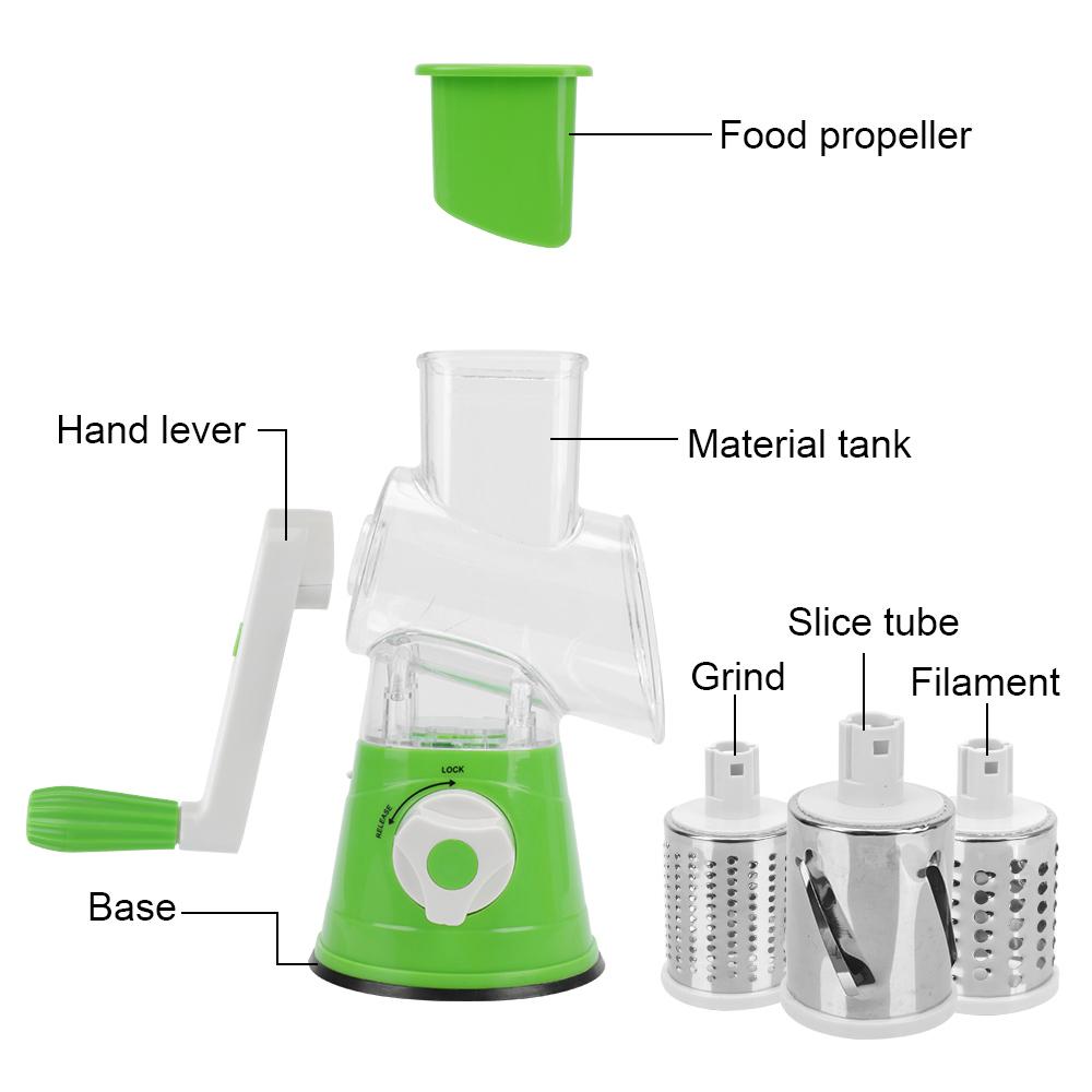 Drum Grater Food Processor Kitchen Accessories For Cucumbers Potatoes Carrots Peanuts Multifunction Vegetable Slicer