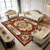 Alfombra de Sala de Estar con Flores Europeas de Lujo Área Grande Antideslizante Alfombras Suaves Decoración Dormitorio Fácil de Limpiar Felpa Corta Felpudo de Suelo