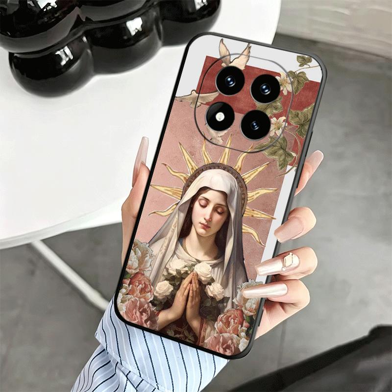 Virgen Mary Virgin De Guadalupe Soft Phone Case for Xiaomi Redmi Note 12 13 14 15 Pro Plus 11 12S 11S 11T 10 4G Black Cover Back