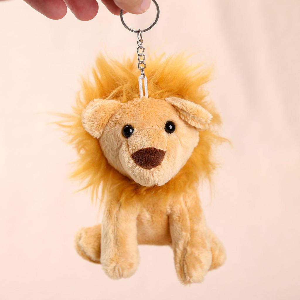 Plush Animal Lion Pendant Doll With Fluffy Hair For Backpack Decor Ideas Gift