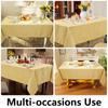 HAPIHAPPY Round Tablecloth Leaf Twig Diagram Polyester Tablecloth Rectangular For Banquet Hook Jacquard Table Cloth Waterproof