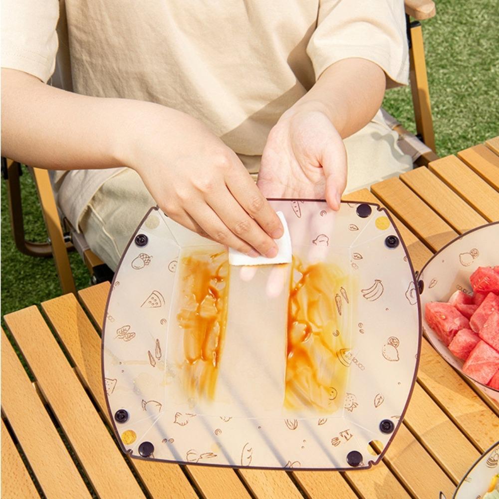 Foldable Bowl Plate Cup Set Lightweight Travel Dishware New Folding Tableware  Outdoor Accessories
