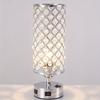 Nachttischlampe aus Kristallglas mit USB-Anschlüssen und Glühbirne – elegante Nachttischlampe für Schlafzimmer oder Büro – inklusive Glühbirne