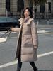 Down Cotton-padded Clothes Women's New Korean Version of Cotton-padded Clothes Medium and Long Knee-padded Jackets Loose and Thickened Autumn an