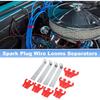 Spark Plug Wire Looms Separators for Chevy for Ford 7/8/9mm Ignition Wire Separator Holder for Chevrolet Red