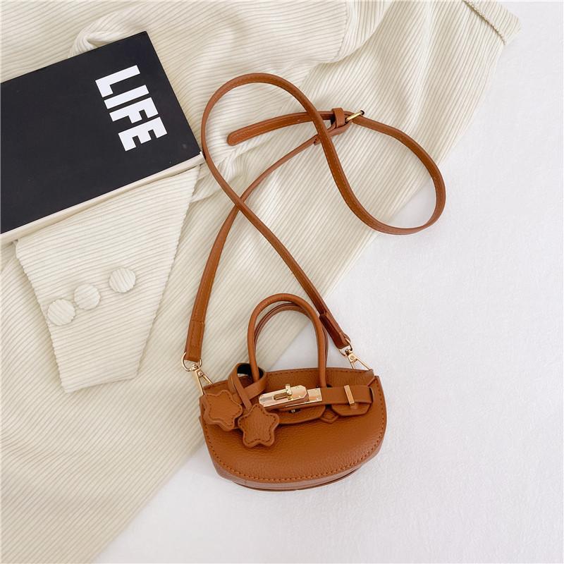 Stylish Mini Crossbody Pu Bag For Kids Chic Princess Coin Purse Accessory