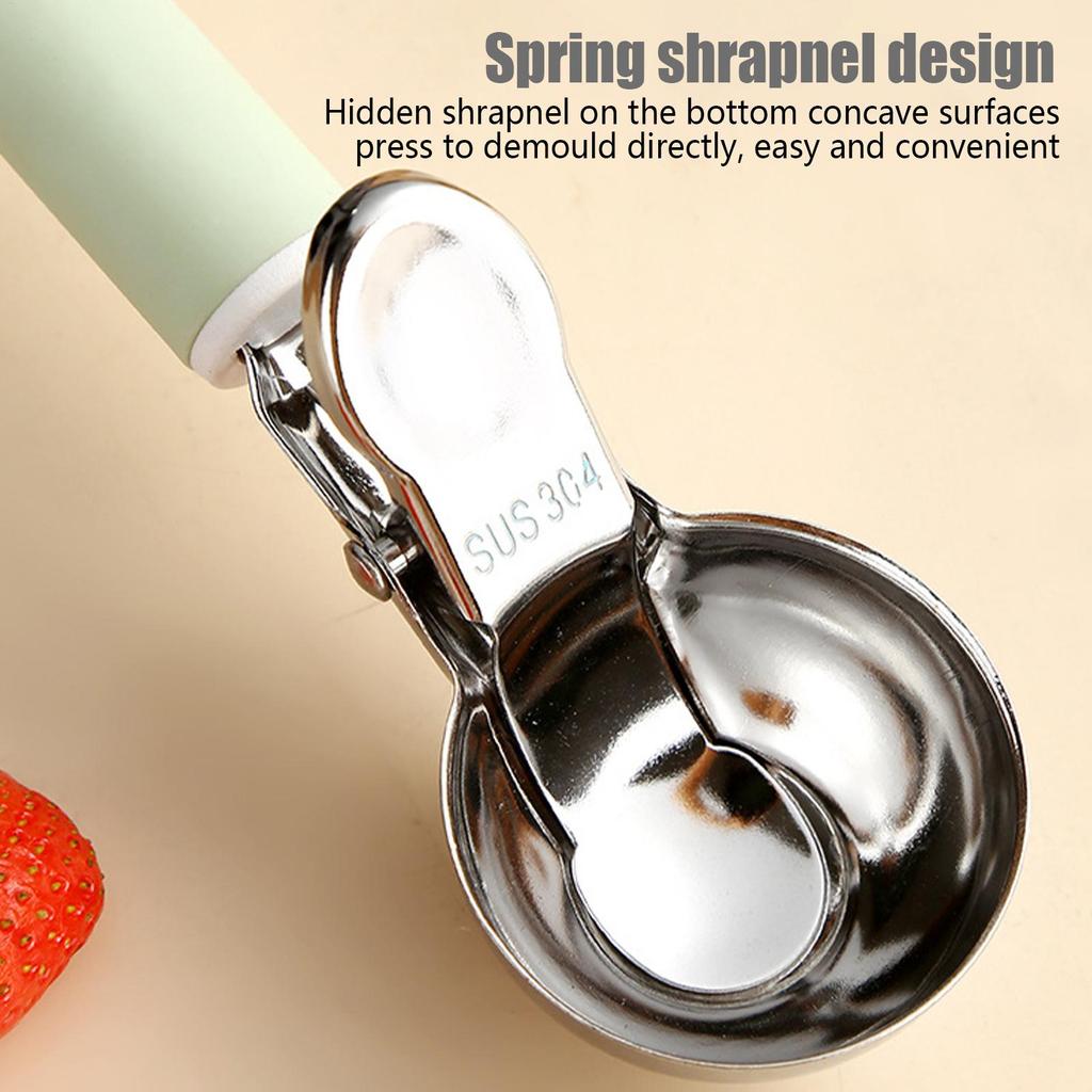 Ice Cream Scoop Stainless Steel Nonstick Anti-Freeze Scooper Spoon Baller For Kitchens Bakeries Buffets Desserts Meatball Cookie
