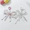 Beaded 3D Bowknot Charm Keychain Pendant Delicate Backpack Charm Fashion Phone Accessory Suitable for Various Occasion