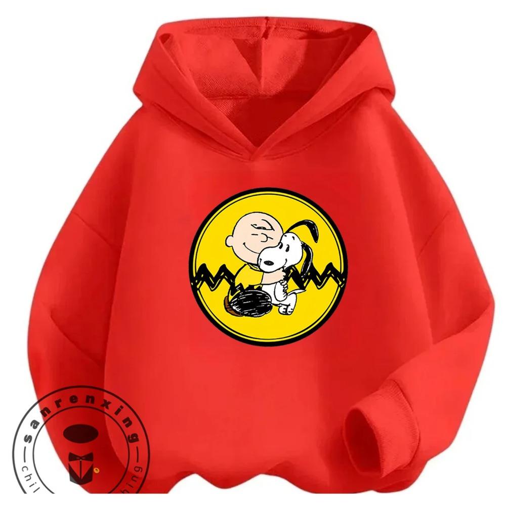 Street Fashion Kids Hoodie Cute Cartoon Graphic Autumn Winter Casual Sweatshirt Snoopy