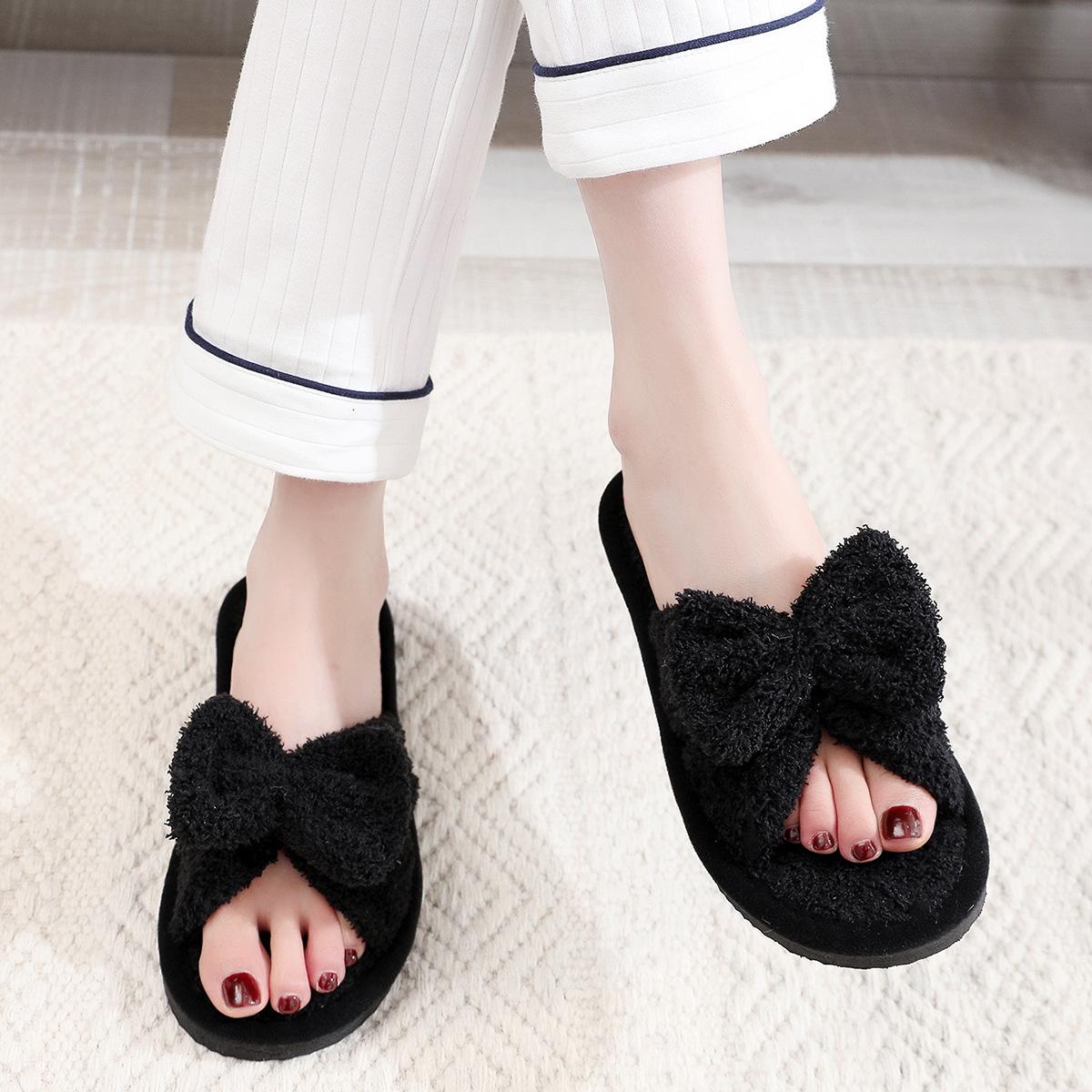 

Women Winter Shoes Warm Slippers Comfortable Indoor Slippers 42-43 чёрный