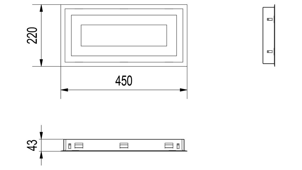 Vent Cover WIND 22x45 Graphite