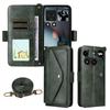 For Nothing Phone (3) 5G Leather Case Magnetic Closure Wallet Stand Phone Cover with Crossbody Strap