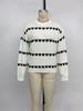 2026 Autumn/Winter Sweet Date Heart Pattern Knit Sweater for Women - Long Sleeve