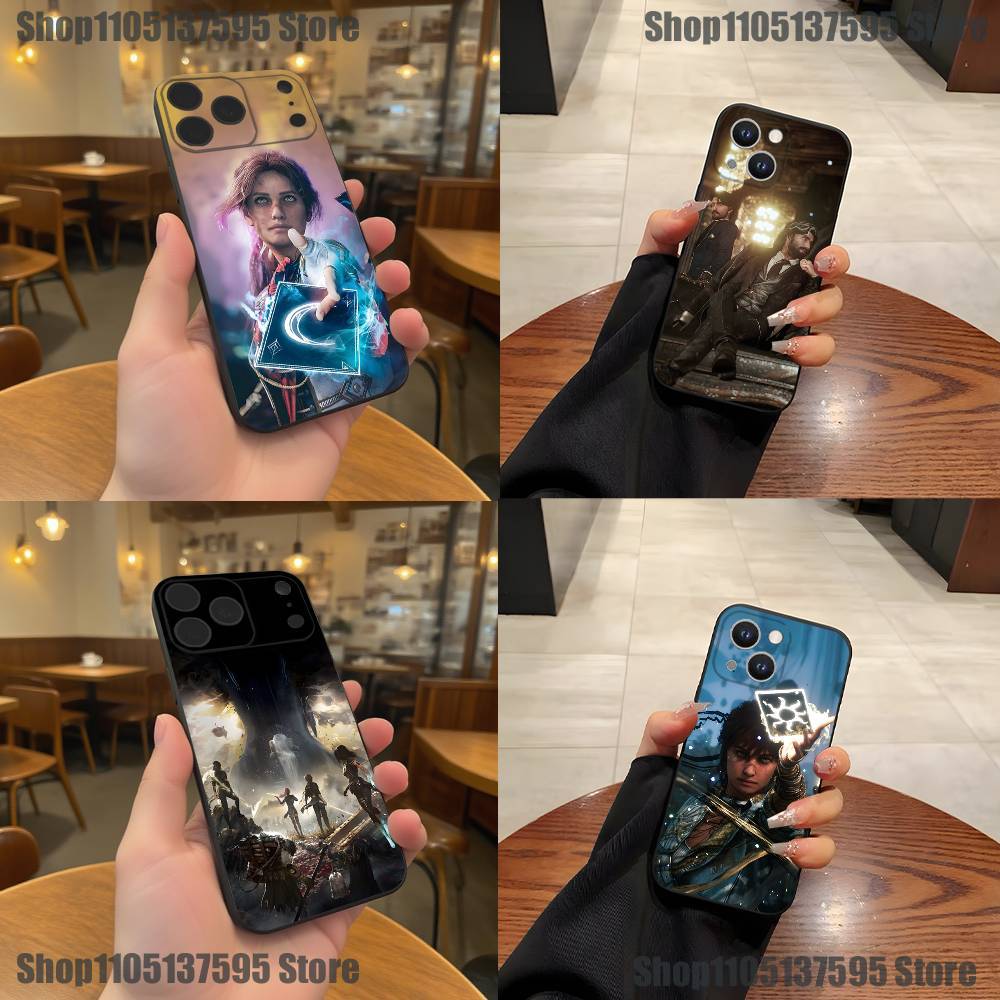 C-Clair Obscur Expedition 33 Telefoonhoesje Voor iPhone 17,16,15,14,13,12,11,Pro,XS,Max,XR,Plus,E,SE4,Mini Zwart Zachte Cover
