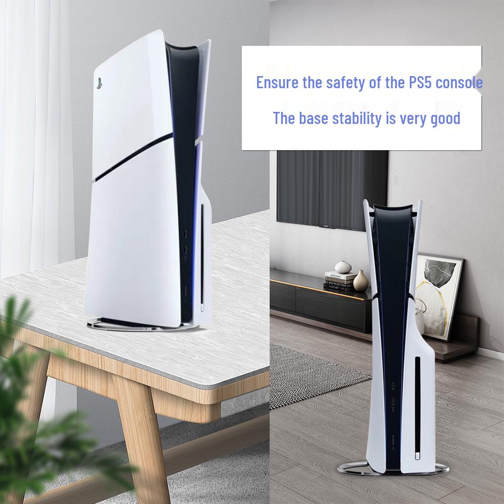 PS5 Metal Vertical Stand: Sturdy, Anti-Tip Console Holder & Game Accessory
