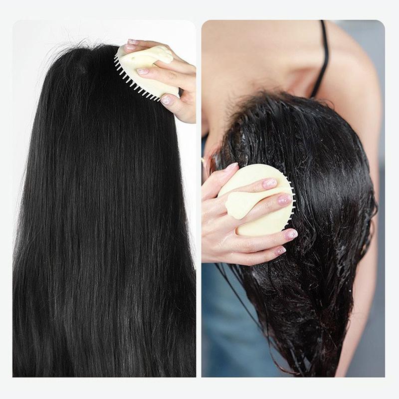 2 Stück Massage-Shampoo-Bürste aus Silikon für die Kopfwäsche und Duschreinigung, fördert gesundes Haar, Waschkamm für trockene und nasse Haarpflege