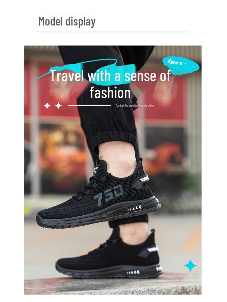 Baskets en maille respirante pour homme - Été 2025 - Chaussures décontractées légères, antidérapantes, à semelles souples et tendance