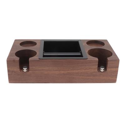 Holz Tamper Station Kaffeesatz Metall Knock Box Tamper Station Basis Einstellbare Höhe