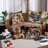 Moderne Katzen- & Smartphone-Druck Dekoratives Kissenbezug Reißverschluss Maschinenwaschbar Sofa Wohnzimmer Heimdekoration