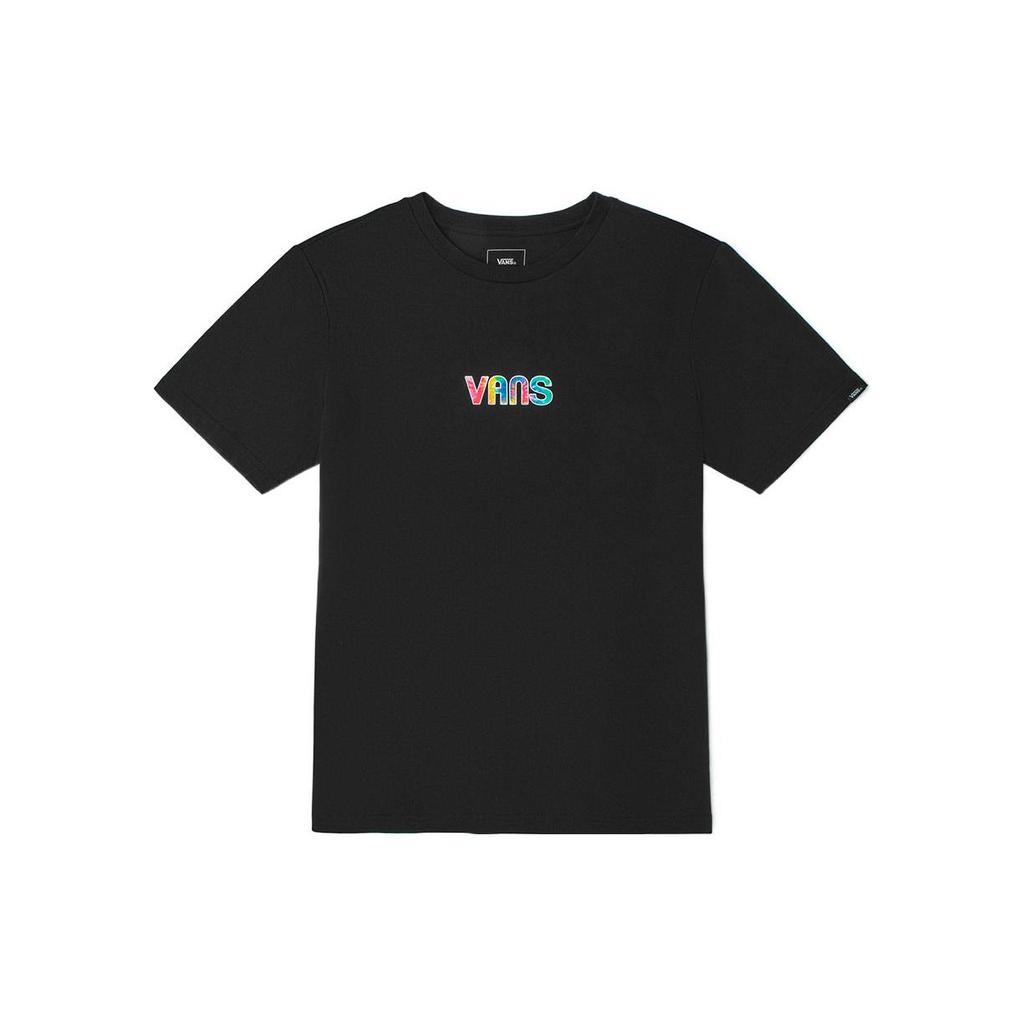 Vans Fun Print Loose Short Sleeve T-Shirt Unisex Tops Black VN0A5HAOBLK