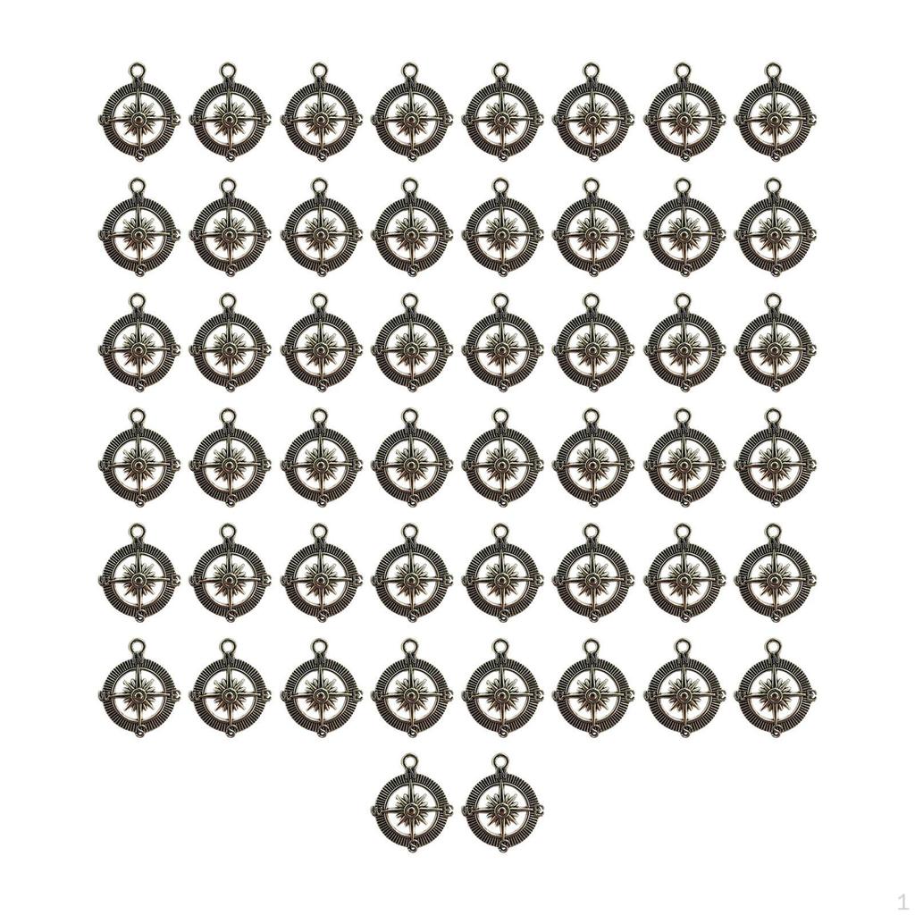 50 Pieces Charms for DIY Jewelry Projects, Alloy Accessories Hairpins