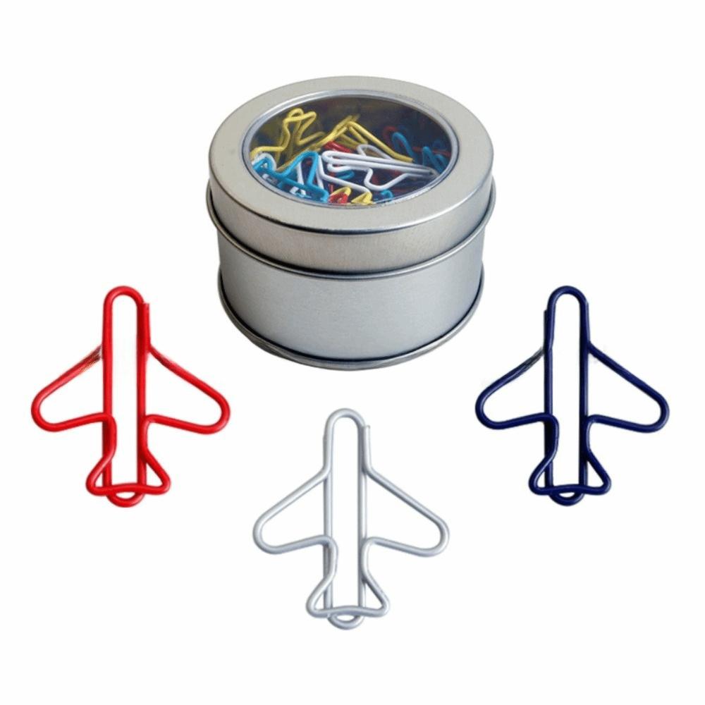 Airplane Shape Airplane Paper Clips Plastic-coated Metal Plane Paper Clips Paper Clips  Office