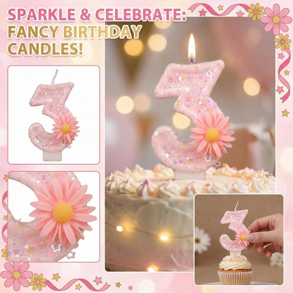 Fashion Cartoon Creative Birthday Candles Party Digital Candles