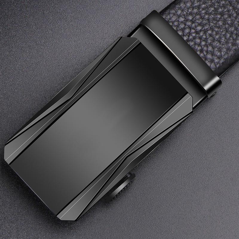 Herren Premium Echt Rindsleder Gürtel mit Legierung Automatikschließe