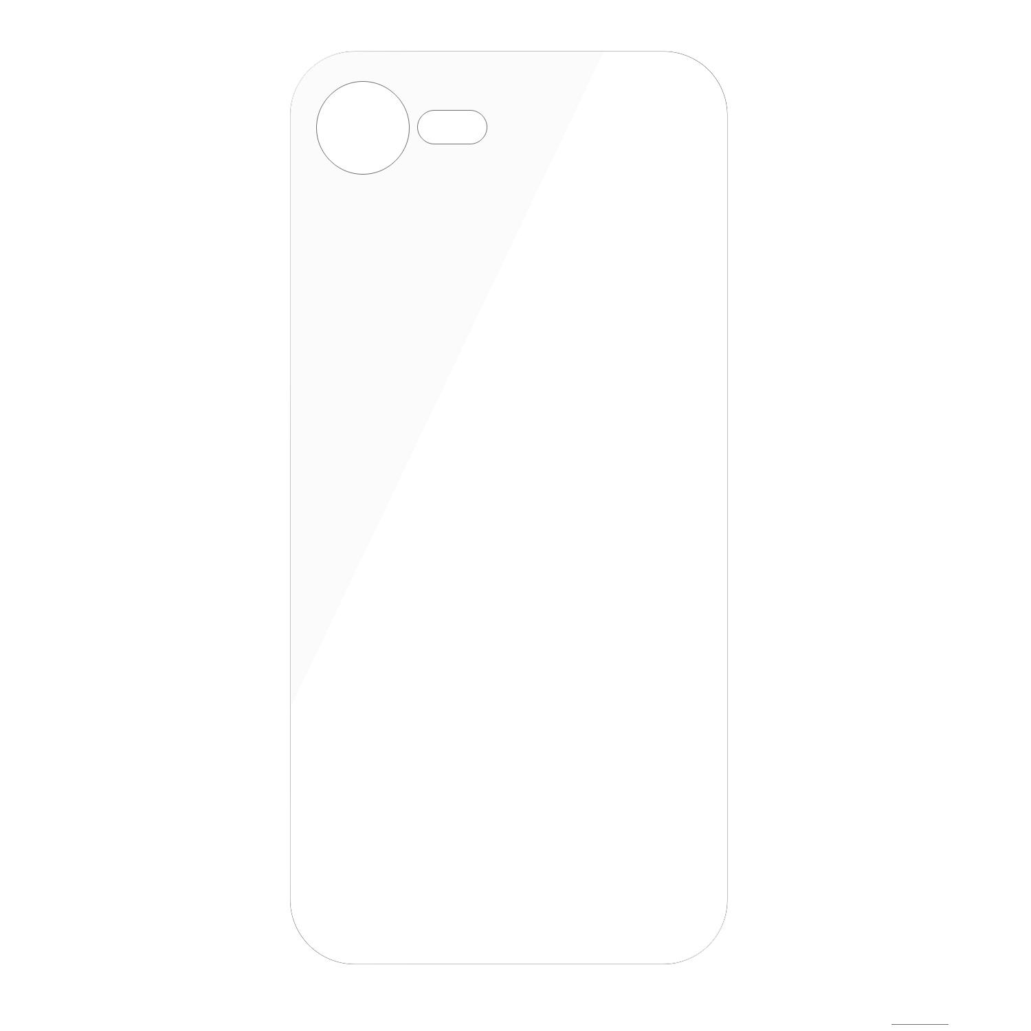 

For iPhone 16e Tempered Glass Phone Back Protector 0.3mm Arc Edge HD Clear Back Film Type A