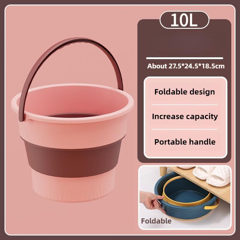 4.5/10L Portable Folding Bucket Multifunctional Thickened Silicone Bucket for Car Washing and Fishing Camping Folding Bucket