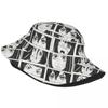 Teen Bucket Hat Black And White Manga Style Anime Girl Summer Beach Hatwear Packable Hiking Fishing Cap Bob Hat Dropshipping