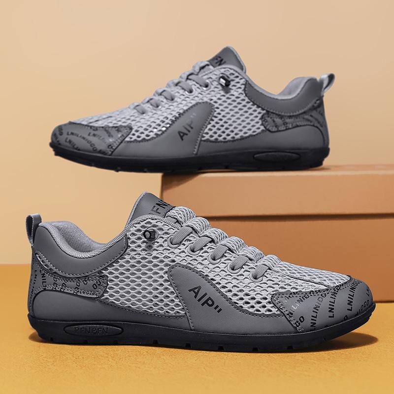 Lazy shoes summer leather waterproof driving shoes ins high-end casual shoes