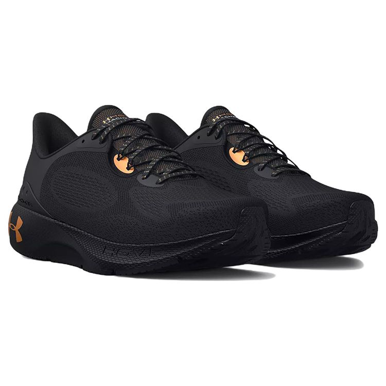 Under Armour HOVR Machina 3 Fashion Sports Comfortable Fabric Low-Top Running Shoes Men Sneaker Black Gold 3025650-004