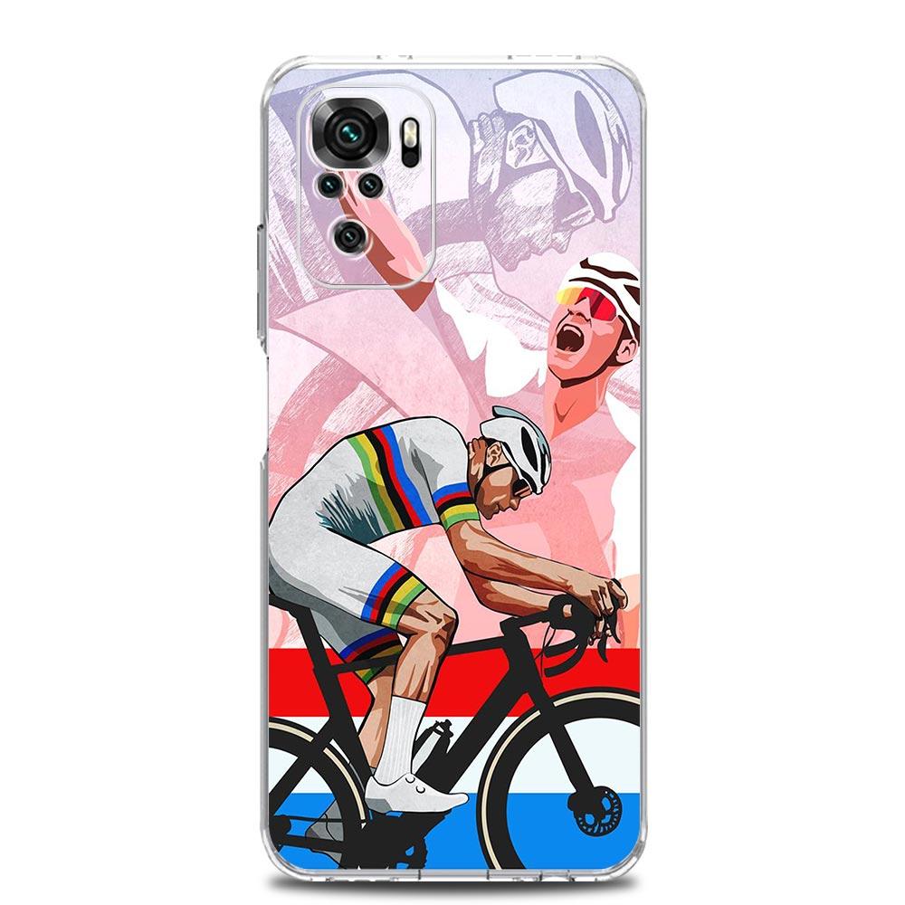 Phone Case For Xiaomi Redmi Note 15 14 13 12 4G 10 11 Pro Plus 5G 14C 13C 12C 10C 7 Clear Cover Mountain Bike Cycling Art