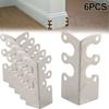 6PCS Vintage Metal Corner Protector Iron Skirting Board Corner Protector Furniture Wooden Box Decorative Corner Guard Board