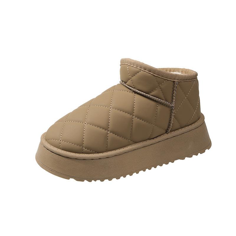 Winter Cotton Boots Women's 2025 New Retro Casual Versatile Short Boots Warm Foreign Thick-soled Velvet Snow Boots