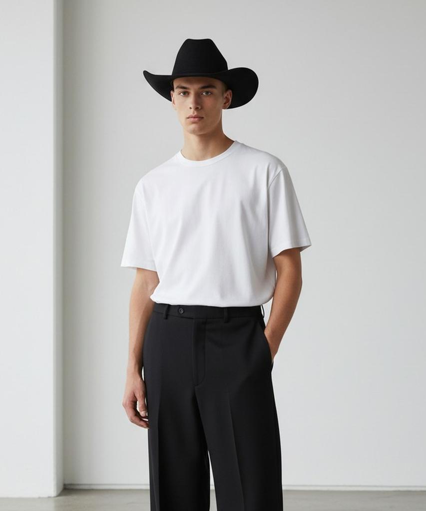 Yunibeosyeolkemiseuteuli Wire Cowboy Suede Black Long Fedora Fedora