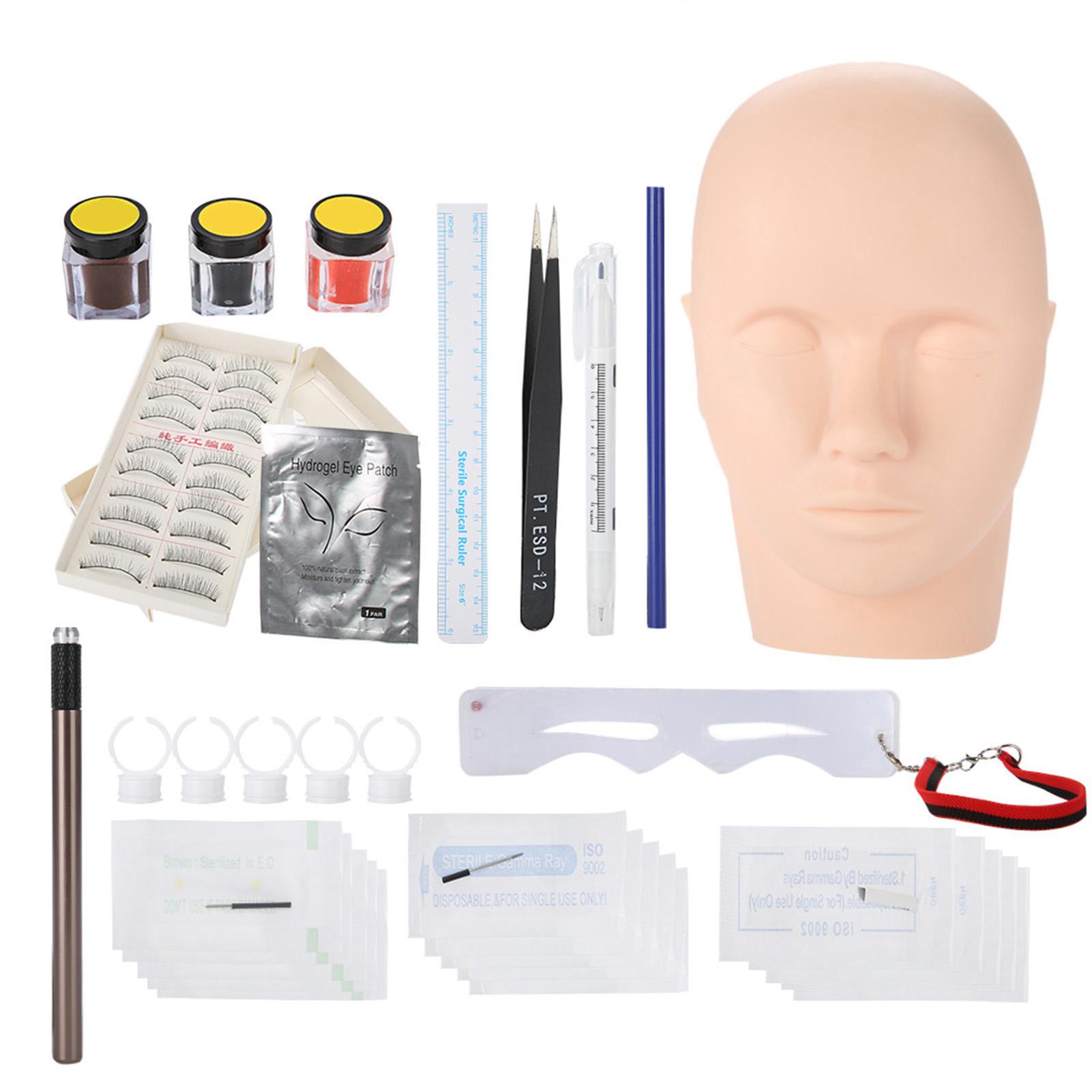 

Набор для практики татуировки бровей Pro Skin Art Tattoo Набор инструментов для татуировки Аксессуары для игл Набор для тату-художника