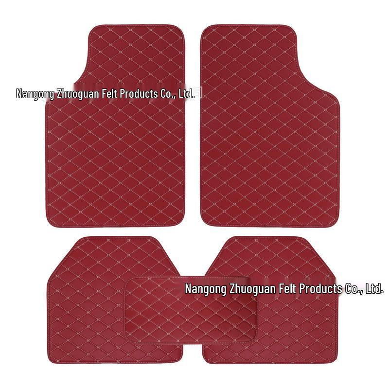 PVC Leather Quilted Car Floor Mats for Right-Hand Drive Vehicles
