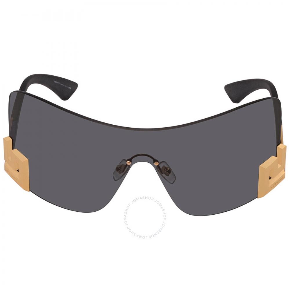 

Versace Темно-серые женские солнцезащитные очки Shield VE2240 100287 40